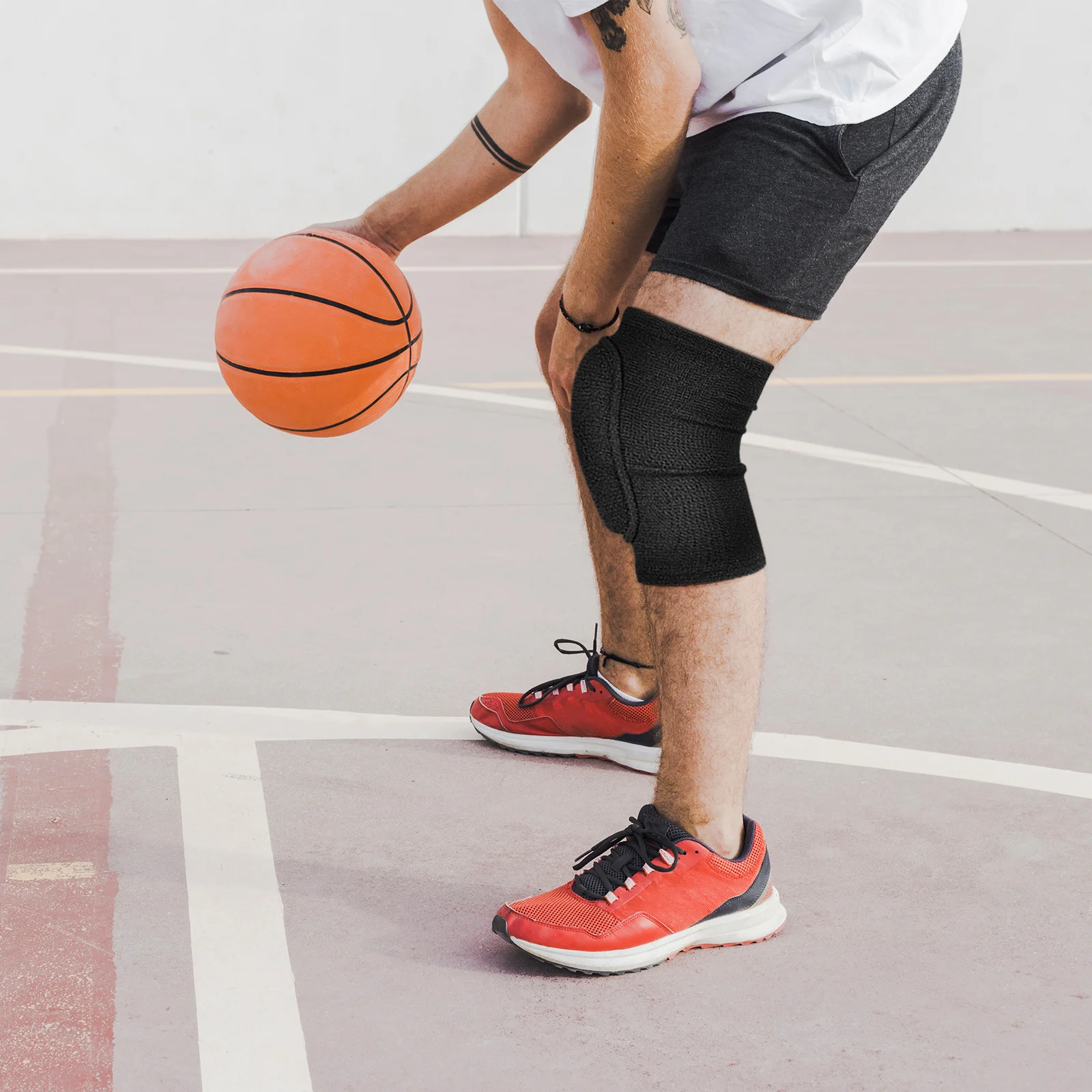 

1Pair Knee Pad Protective Knee Guards Thickened Fabric Comfortable Fit for Dance Volleyball Football Basketball Support Size M