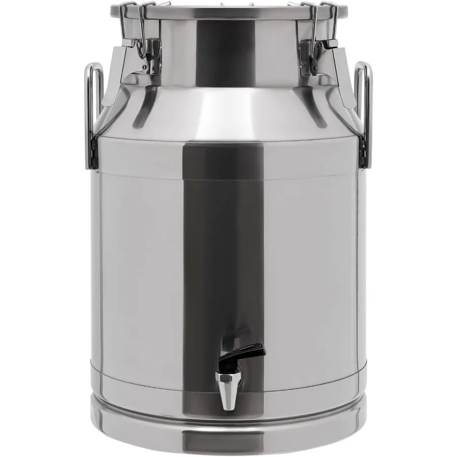 

7.93Gal 304 Stainless Steel Milk CanWine Pail Bucket with Sealed Lid Metal Water Beverage Drink Dispenser Airtight Food Storage