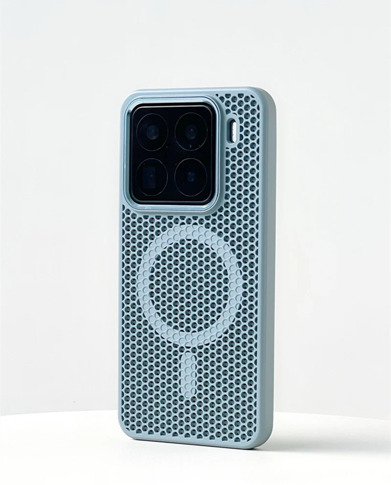 Für Xiaomi Mi 15 Ultra 15 pro Mi 14 Magnetische Legierung Objektiv Drahtlose Lade Abdeckung Hohl Waben Mesh Kühlung Magsafe Telefon Fall – Detail 17