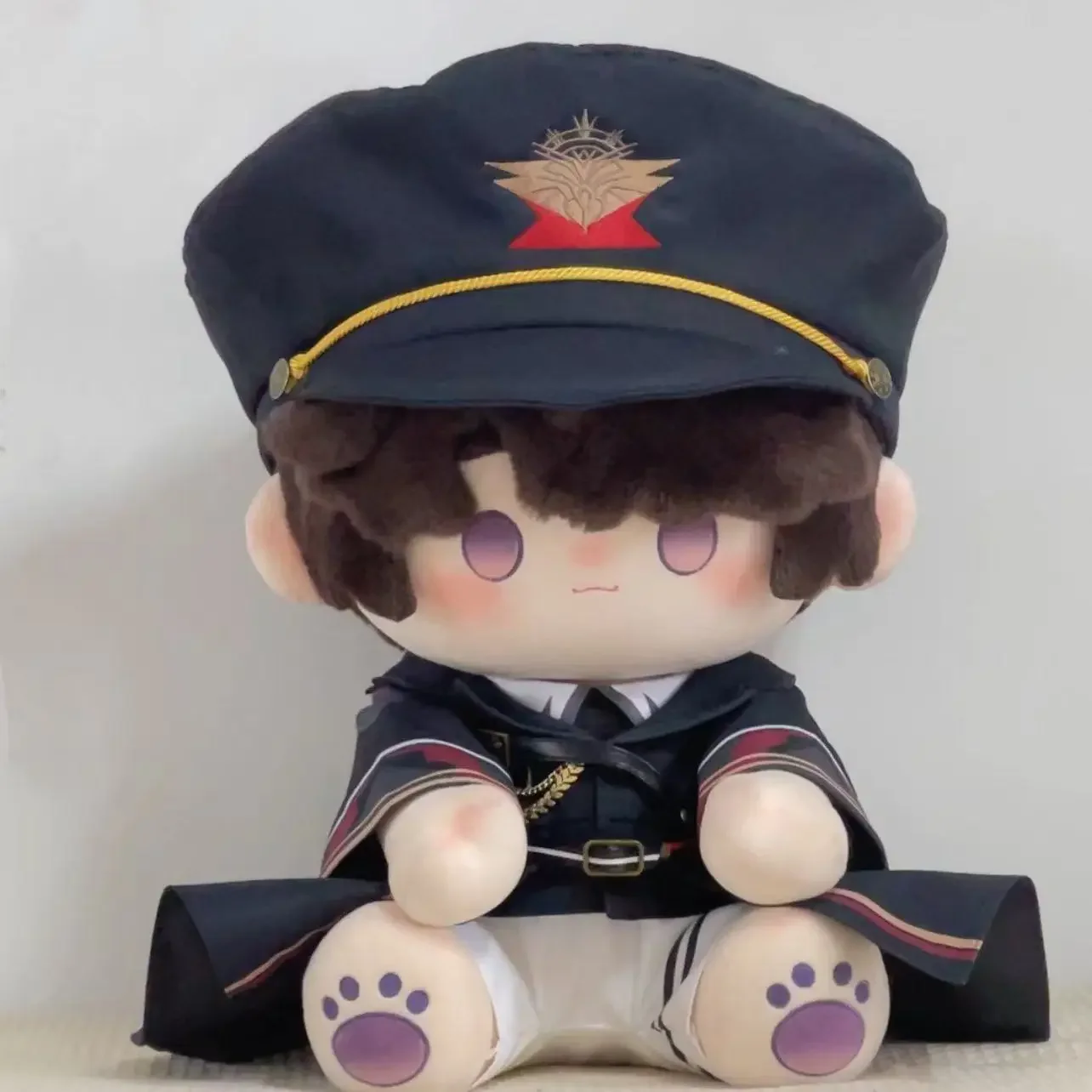 40cm Anime Love and Deepspace Caleb Cartoon Sitting Posture Plush Doll Body Dress Up Cotton Plushie Pillow Cosplay Toys Gift