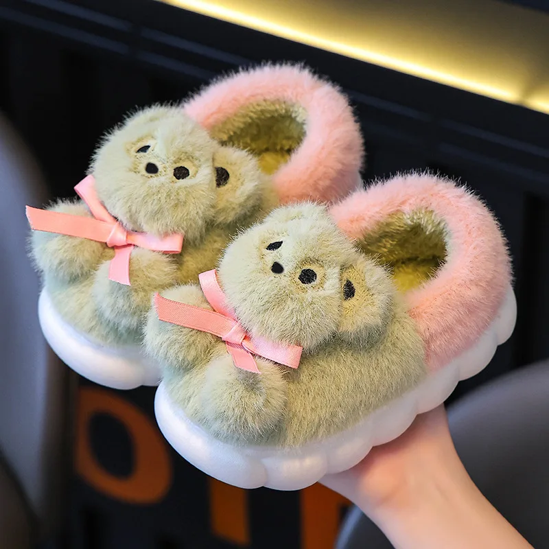 2025 Cute  Autumn/Winter Cotton Slippers Cover Heel Cute Cartoon Flat Plush Slippers Autumn Anime Peripheral Christmas Gift