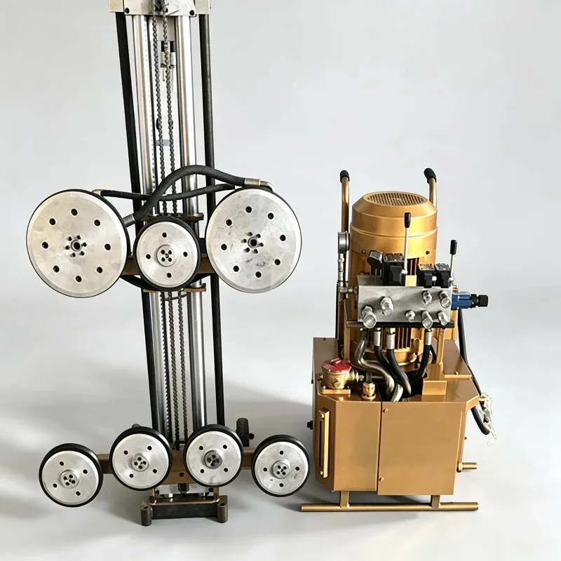 High-Frequency Diamond Wire Saw | Modular 25kw Stone Cutting Machine with 220V/380V Compatibility for Concrete Curb