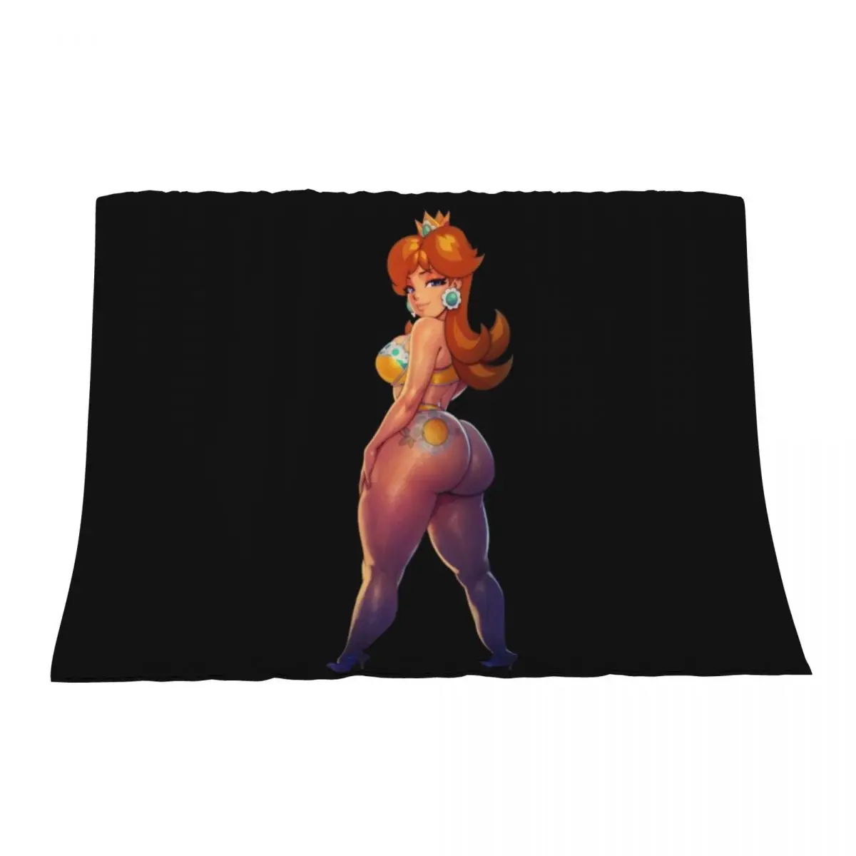 

Princess Daisy - 5 Classic . Throw Blanket Blankets For Bed Soft Plush Plaid Thins Blankets