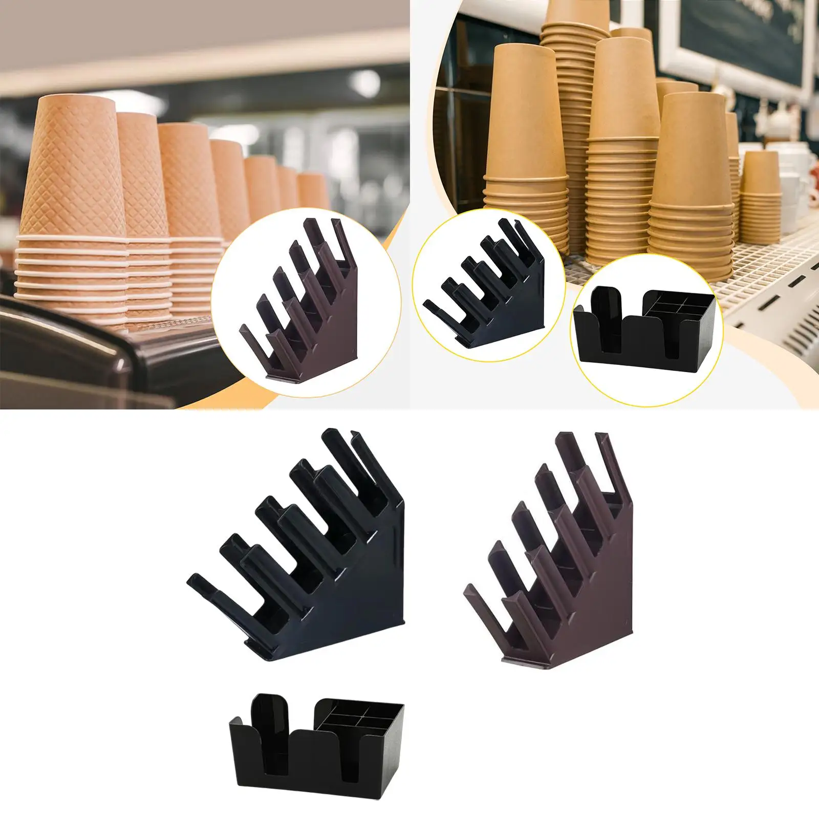 

Держатель для бумажных стаканчиков и крышек, портативный многофункциональный органайзер для кофе-бара, диспенсер для кофейных чашек для домашнего бара, столешницы для завтрака