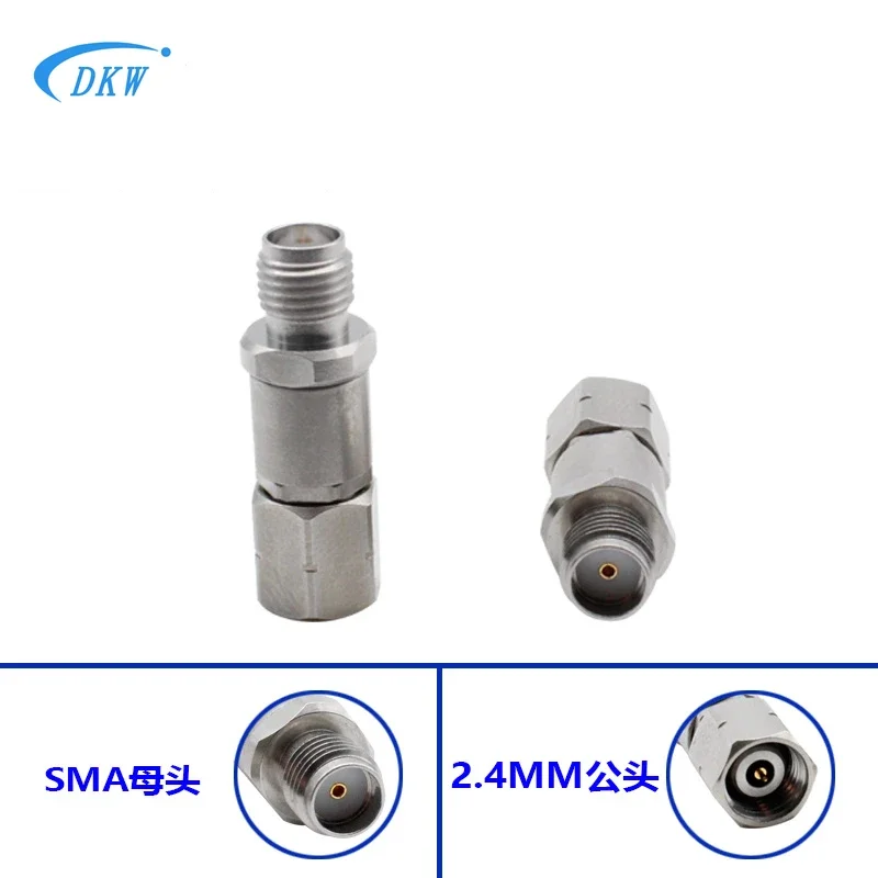 2.4MM male to SMA female millimeter wave high frequency adapter 26.5GHZ stainless steel