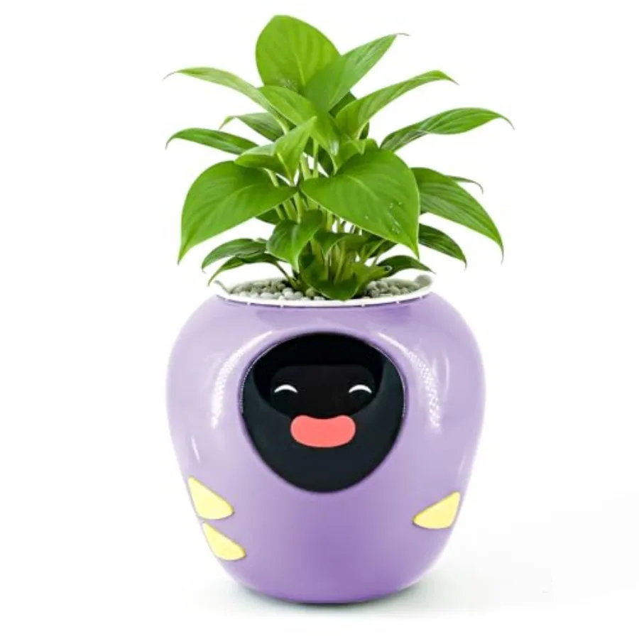 

Умный цветочный горшок Plantbot Upgraded Large: робот-горшечник с ИИ, отображением времени и температуры, и множеством функций