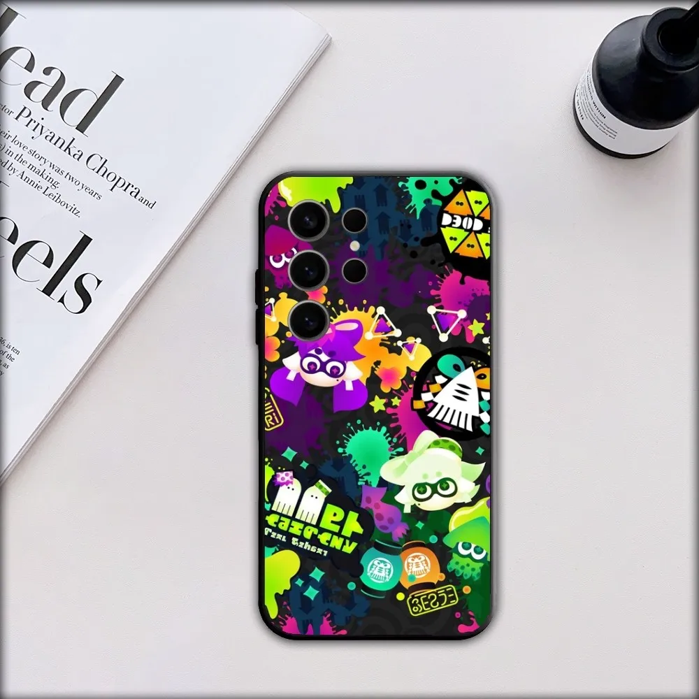 Game S-Splatoon Phone Case For Samsung S21,S22,S23,S24,S30,Ultra,S20,S30,Plus,S21 Fe,Note20 5G black Cover