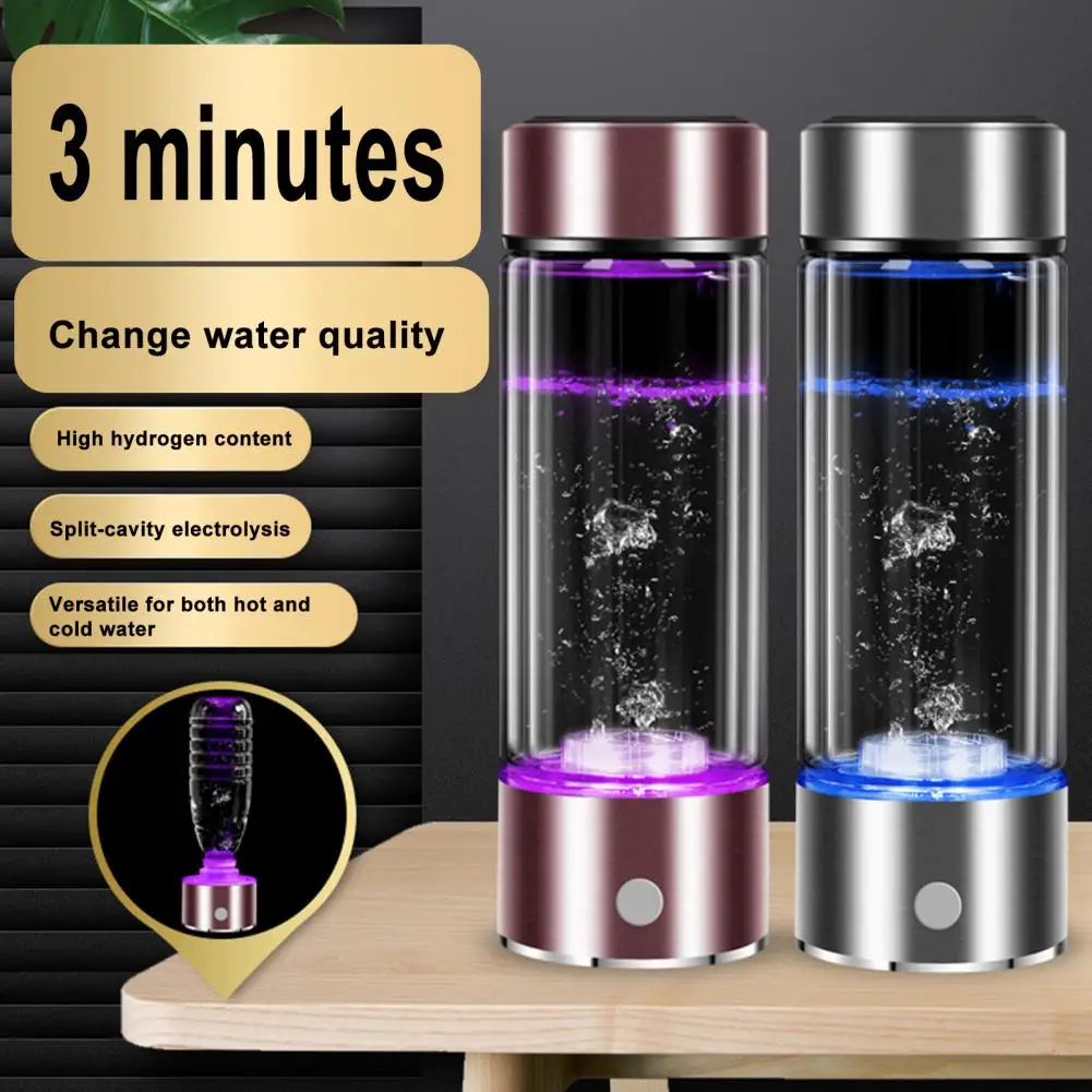 

Hydrogen Water Generator Bottle Antioxidan Hydrogen-Rich Water Cup Rechargeable Hydrogen Water Generator Hydrogen Rich Glass Cup