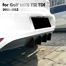 4 Fins Rear Bumper Diffuser for VW Golf 6 MK6 TDI TSI 2009 2010 2011 2012 Lip Spoiler Splitter Bodykits Tuning Apron Accessories