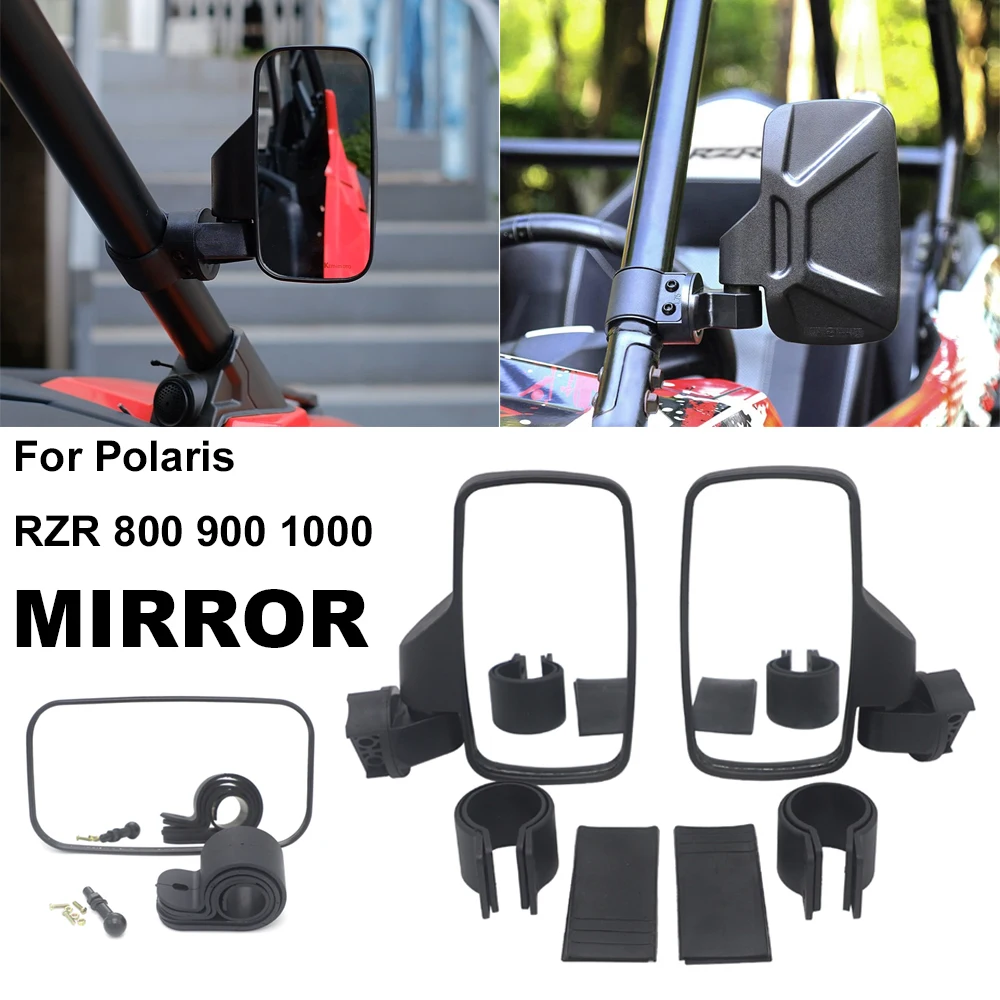 

UTV Rearview Mirror Shockproof Side Mirror Accessories w/ 1.75" 2" Roll Cages for can am For Polaris RZR 800 900 1000 for Yamaha