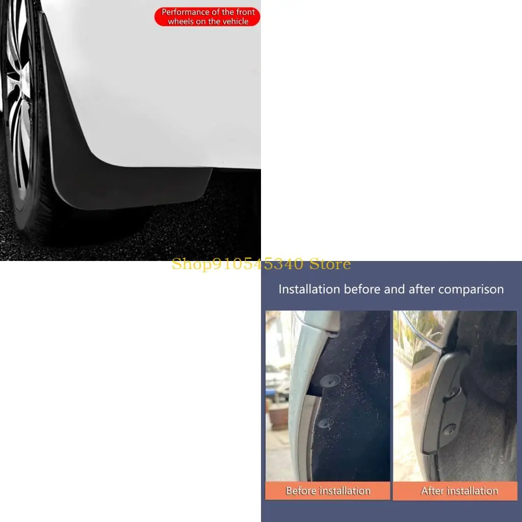 U2JA Stylish Black Mud Flaps Rear Wheel Liner Mudguard For 2018-2025 Seamless Integration And Durability