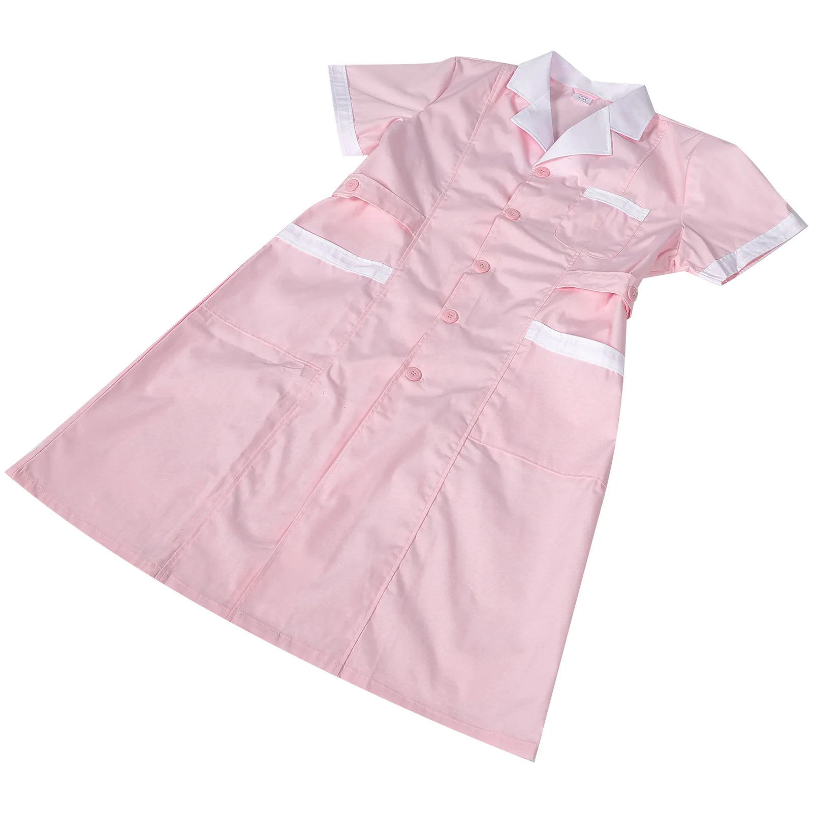 

Nurse Uniform Short Sleeve Nursing Work Clothes Hospital Apparel Lightweight Breathable Women Doctors White Coat