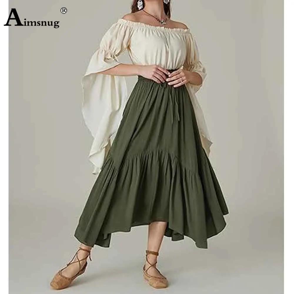 2025 Amerikanische und europäische Mode A-Linie Röcke Kleider Frauen Elegante Party Lange Röcke Femlae High Cut Rock Maxihose Neu