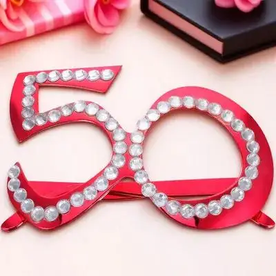 

Digital Glasses Novelty Eyeglasses Happy Birthday Party Photo Booth Props for Adults