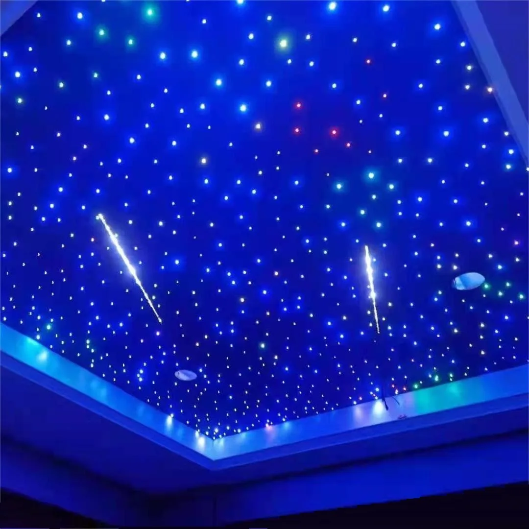 ZXY Custom Shooting Star LED Fiber Optic Starry Sky Ceiling Star Light RGB CCT Selectable