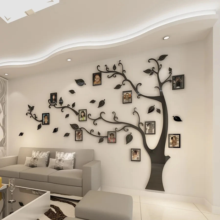 Tree Shape Photo Frame Wall Stickers Home Living Room Bedroom Wall Stickers Sofa TV Background Wall Decoration Stickers