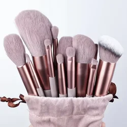 13 PCS Makeup Brushes Set Eye Shadow Foundation Blush Powder Brush Women Cosmetic Blending Beauty Soft and Fluffy makeup tools