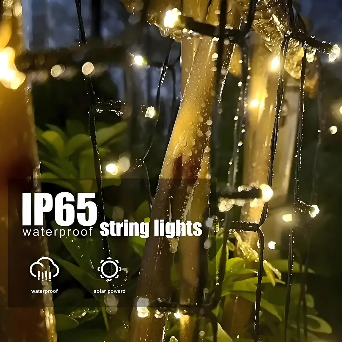 1 Buah - Dekorasi Natal, Lampu Dekoratif Taman Tenaga Surya, Lampu String Tenaga Surya LED Luar Ruangan, Lampu Dekoratif Suasana Taman Halaman untuk Halloween dan Natal