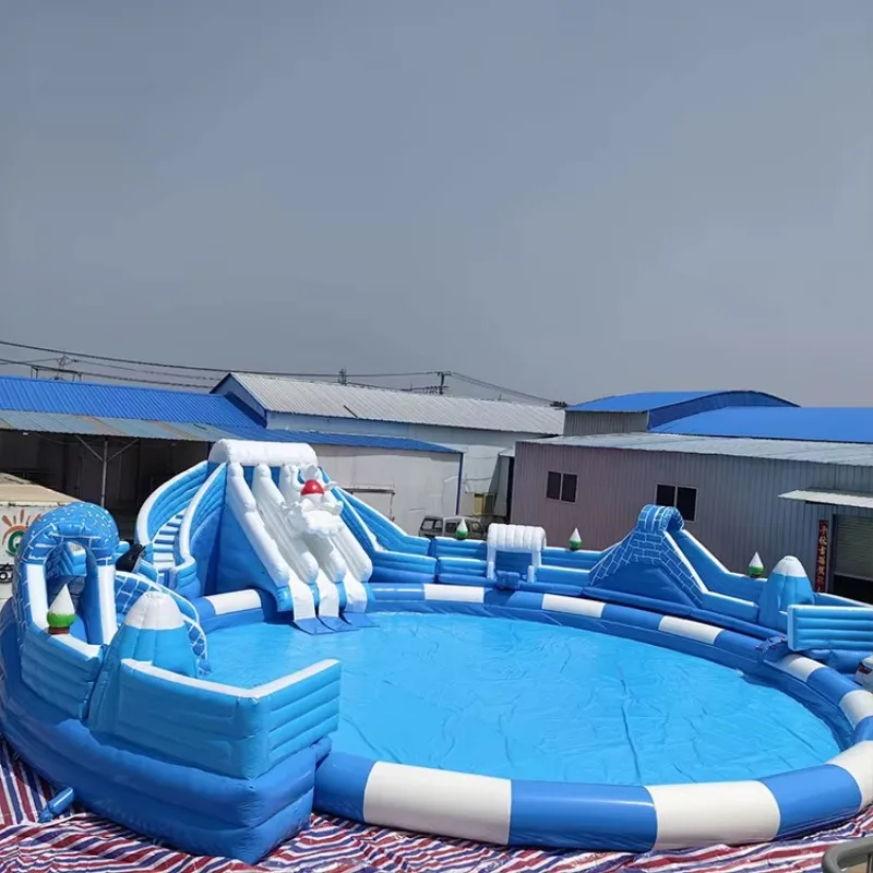 2026 Custom Inflatable Water Slide Commercial Aqua Park Outdoor Play Equipment