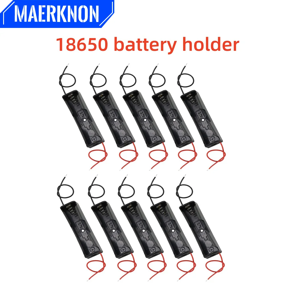 

10pcs 18650 Battery Holder 3.6V to 4.2V Power Bank Cases High Quality Plastic Battery Storage Box Case Not Include Battery