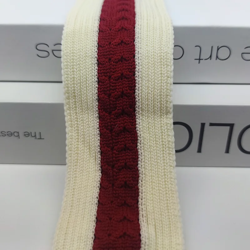 Jacquard knitted belt with soft micro elastic pants, side strips, clothing accessories, decorative belt, widened clothes