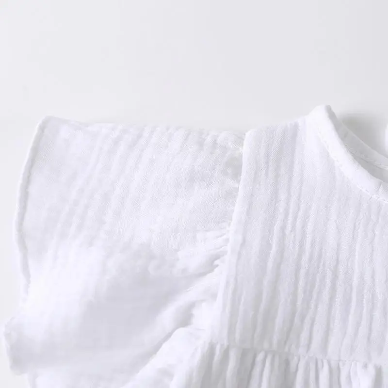 

N84E Cotton Beach Dress Girls Sleeveless Dress Essential Wardrobes Addition Gift