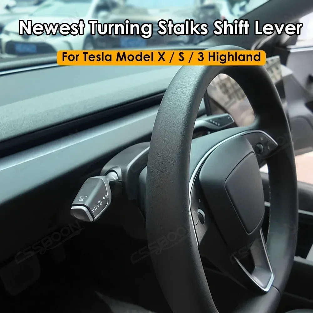 Mini Steering Wheel Physical Gear Shifter for Tesla Model 3 Highland X S OEM Style Turning Stalk Bar Handle Upgrade Accessories