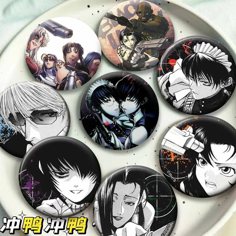 Anime Black Lagoon Enamel Pins Handmade Cartoon Brooch Revy Dutch Rokurou Benny Jewelry Badge Backpack Hat Jacket Decor Ornament