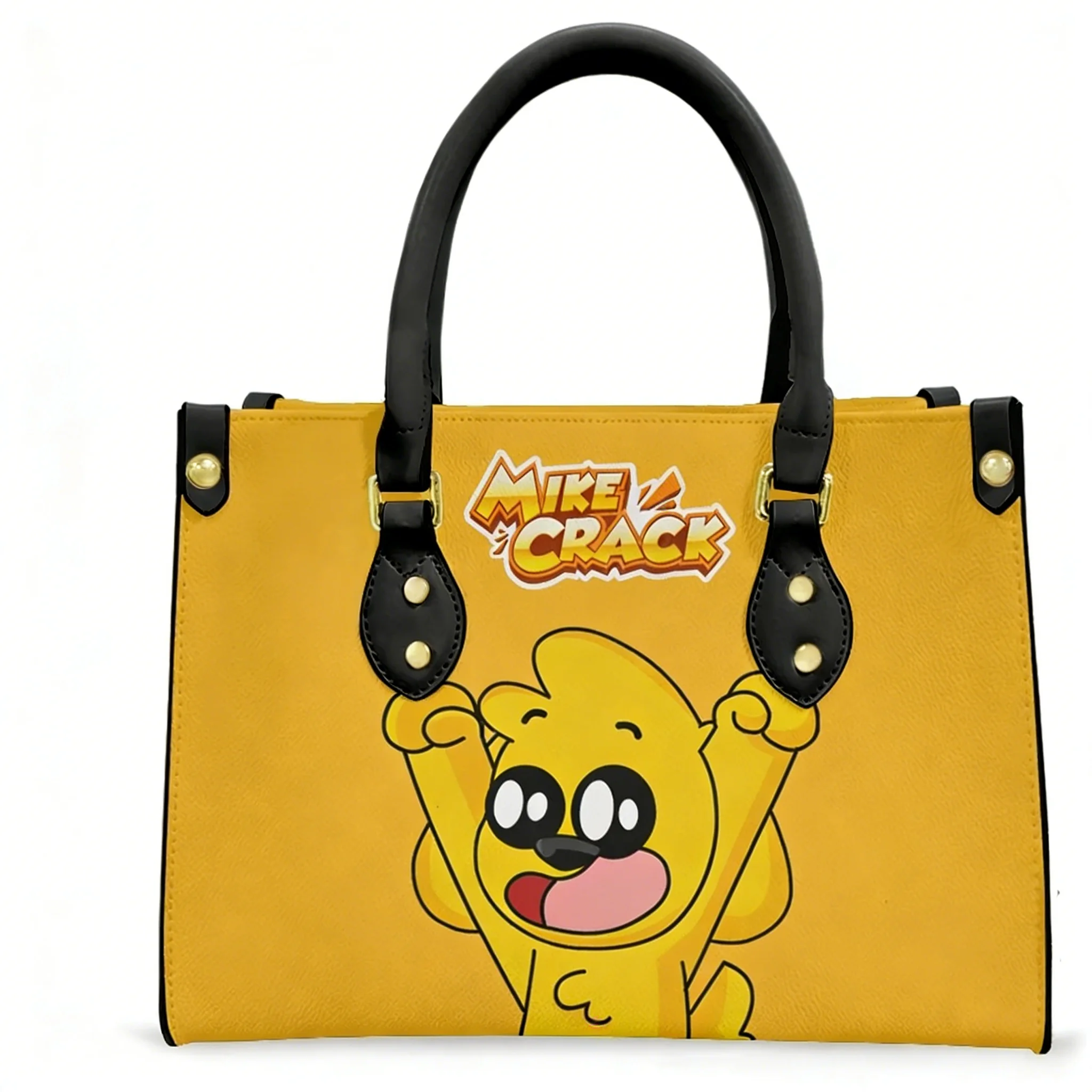 

Mikecrack Tote Bag Purse Women Man High Quality Personalized Text Image PU Leather Customized Handbag Commuter Shopping Gift Bag