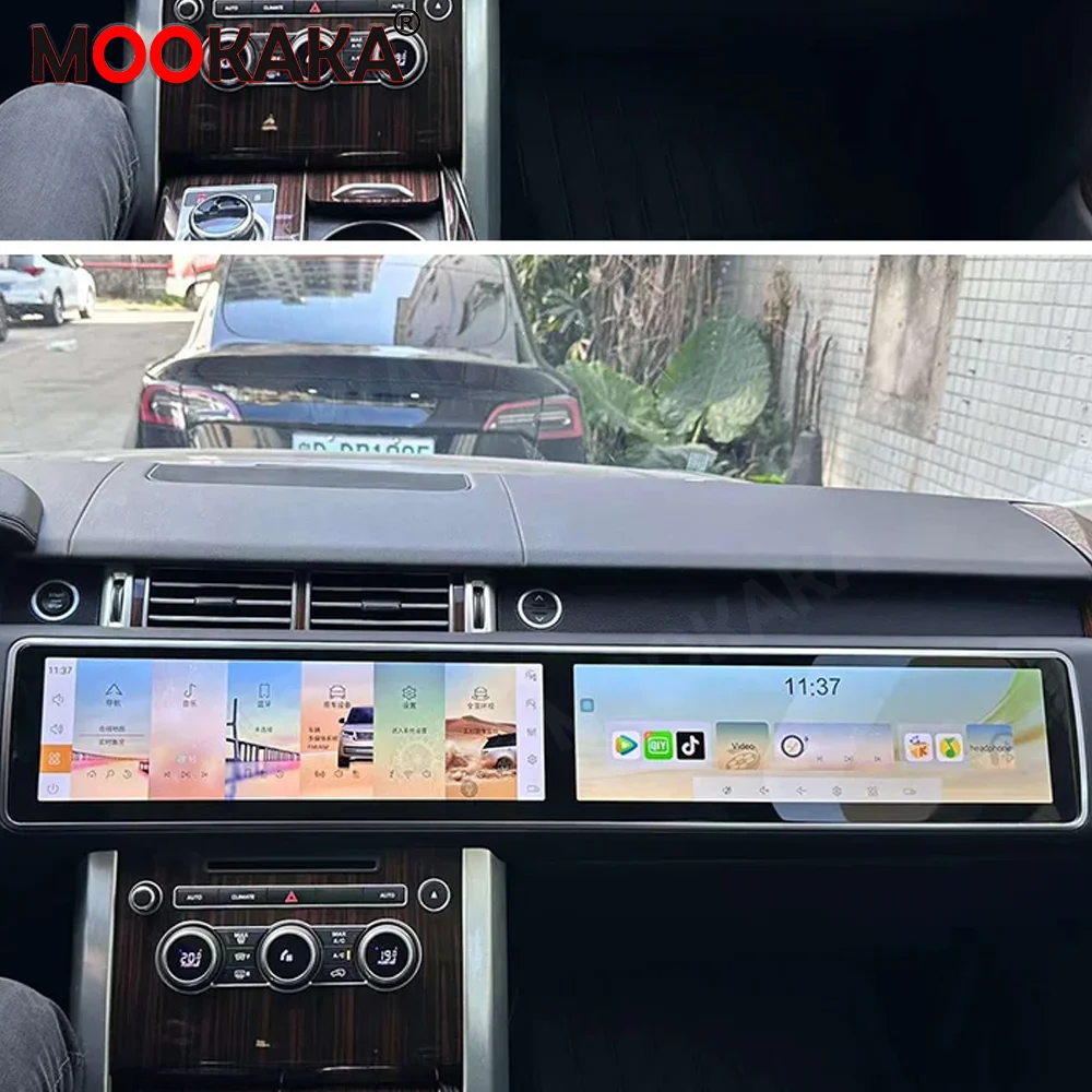 31inch Dual Screen For Range Rover / Range Rover Sport 2013-2017 Car Radio Android Auto Carplay Co-pilot Passenger Stereo Player