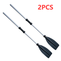 2pcs Kayak Fishing Boat Rafting Paddle Aluminum Alloy Propeller Rod Detachable Surfing Canoe Boating Paddles 134cm Length