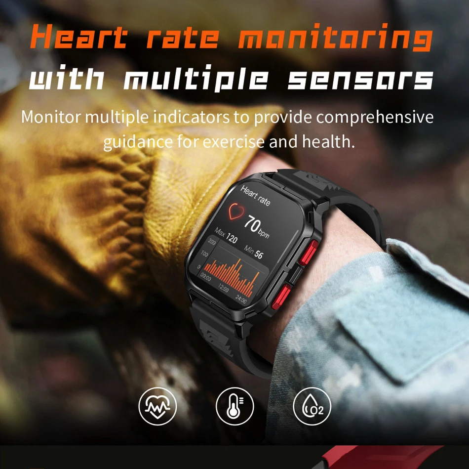 

New Smart Watch Men Make Answer Call Screen Fitness Tracker Heart Rate Health Sleep Monitor Waterproof Smartwatch Blood Oxygen