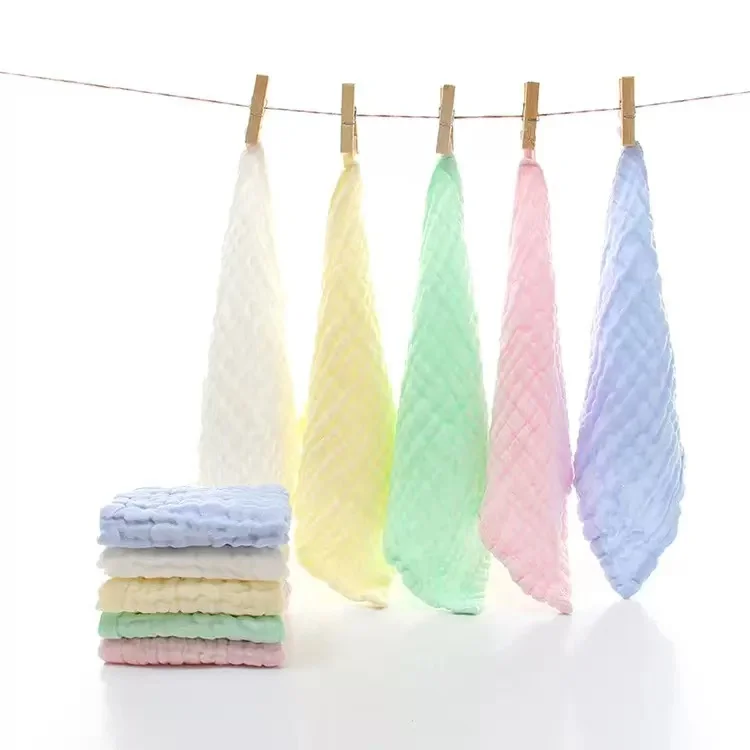 12pc 30*30cm Baby Saliva Towel Newborn Item Stuff 6 Layer Cotton Muslin Gauze Square Soft  Washcloth Hand Face Wipe Handkerchief