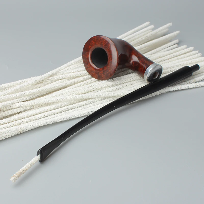 Cotton smoke pipe cleaning tool, 100pcs, white cigarette holder accessories, 9mm, free shipping