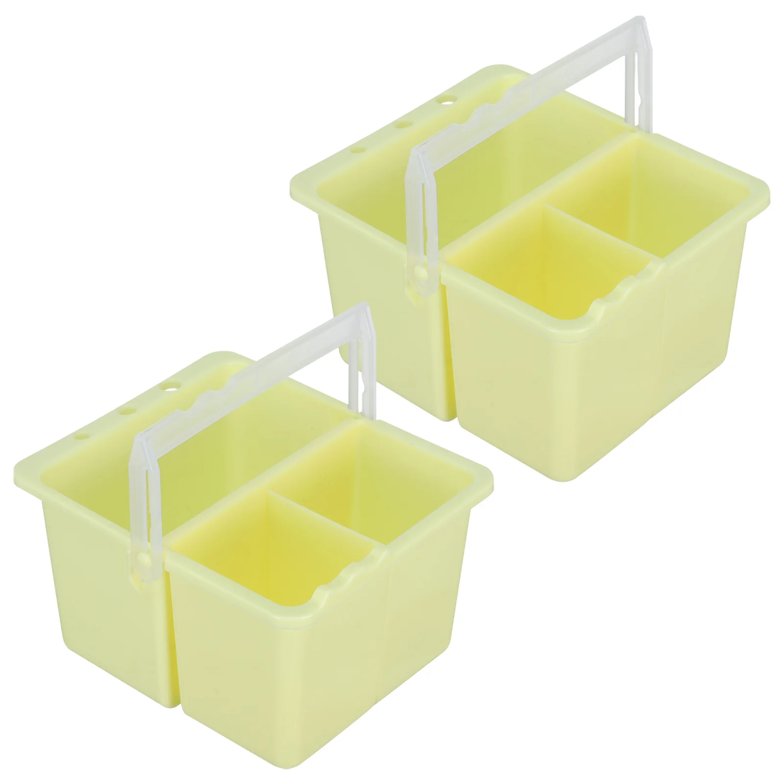 

2 Pcs Pencil Bucket Sink Cleaner Brush Washing Tools Buckets Paint Washer Painting Student Stationery Plastic Supplies