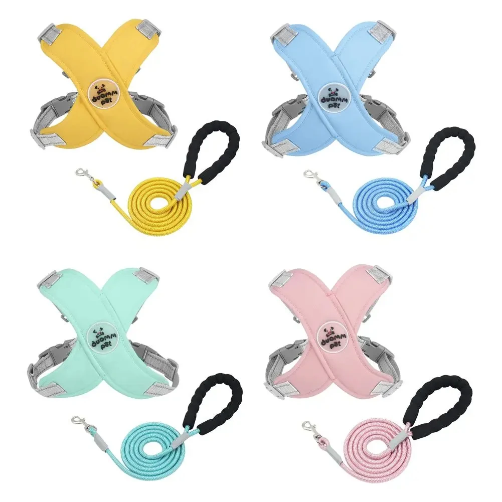 

X Shaped Dog Harness Vest Set for Small Meidum Dogs Harness Leash Reflective Puppy Cat Chest Straps Breathable Mesh Harnesses