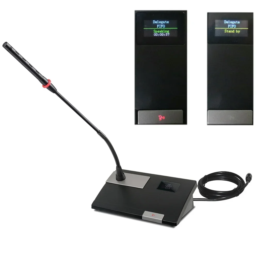 MiCWL Audio 12 Gooseneck Video Digital Conference Microphone System 12 Desktop LED 1 President 11 Delegate Unit