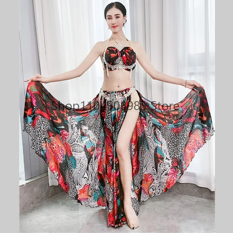 

Belly Dance Performance Costume Suit High-End Female Competition Professional Suit Oriental Bright Diamond Bellydance Outfit