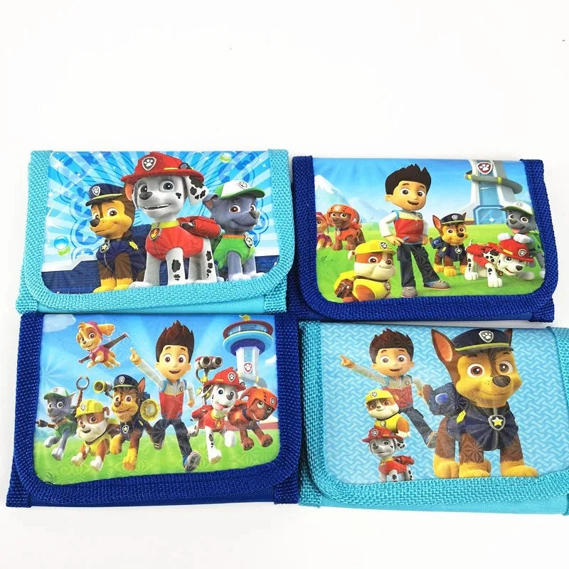 1pc Cute Paw Patrol portafoglio Puppy Catton portamonete per bambini con borsa portaoggetti con cerniera forniture per feste sacchetto per ragazze per ragazzi regali di compleanno