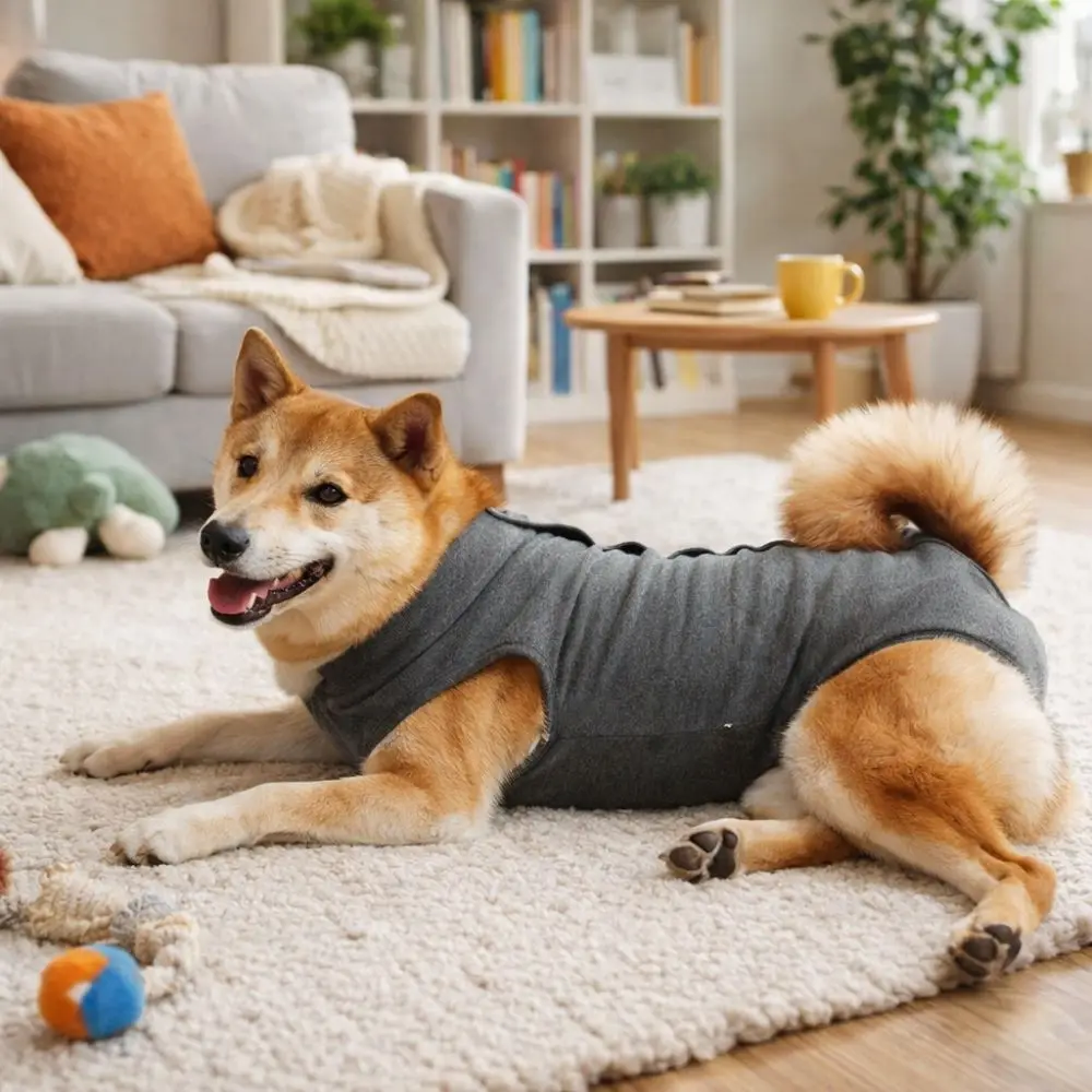 

Elastic Dog Recovery Suit Comfortable Breathable Pet Anti-Lick Suit Adjustable Washable Dog Sterilization Suit Prevent Licking