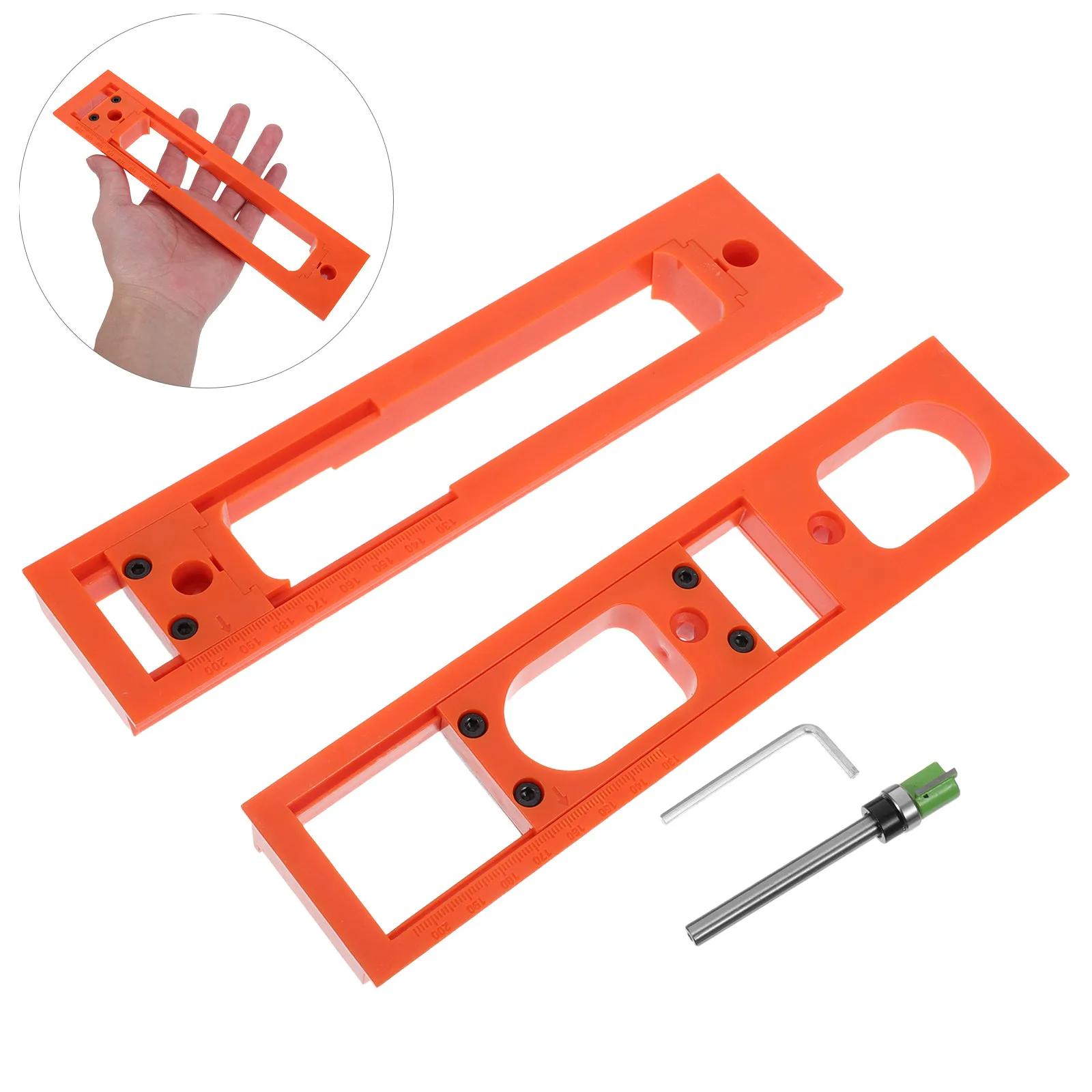 

9 Inch Concealed Hinge Installation Kit 30Mm Width Invisible Router Template Hydraulic Adjustment Reusable Furniture Hinge Guide