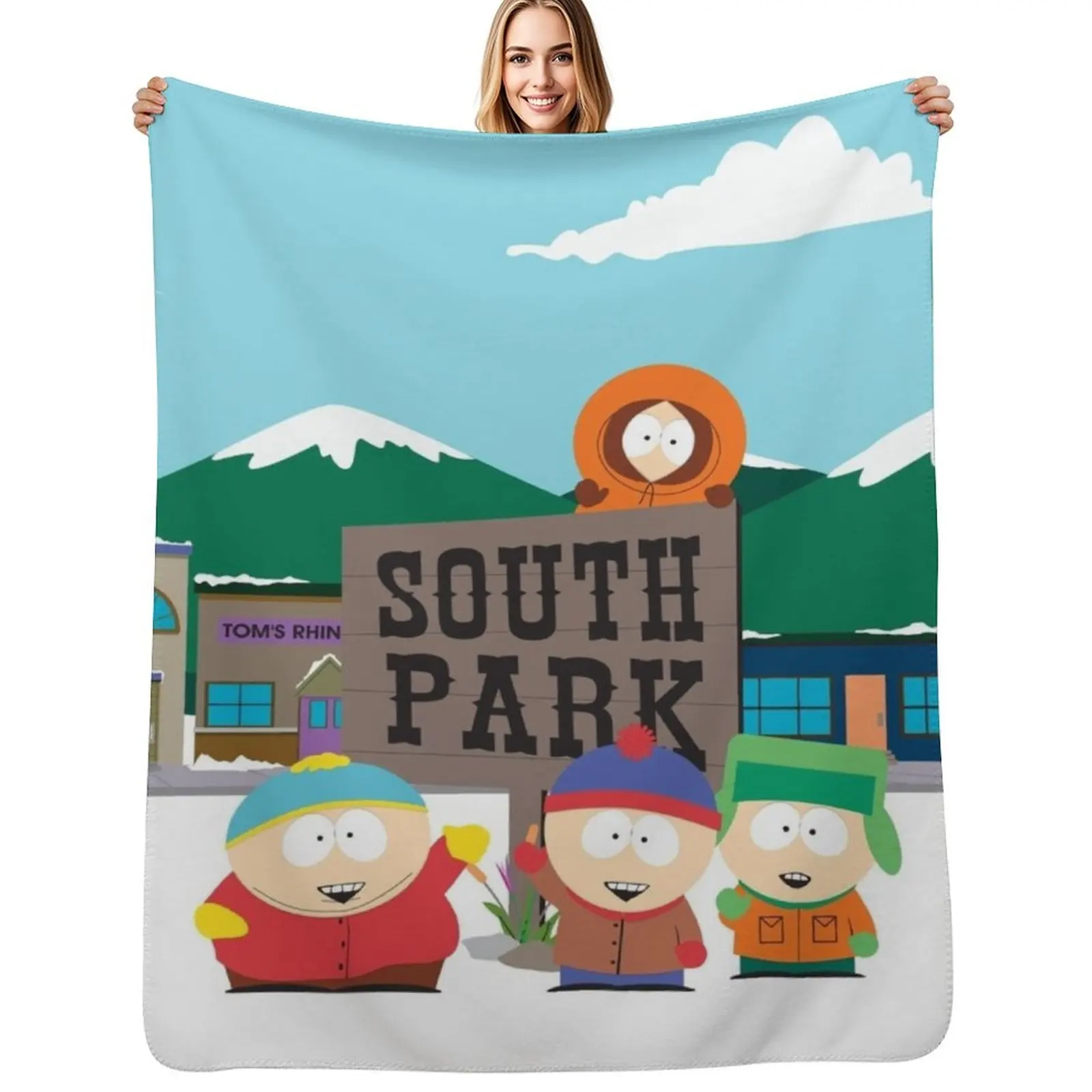 PLUS26 [SOUTH] CHRISTMAS Throw Blanket Reusable Durable Soft Blanket for All Seasons