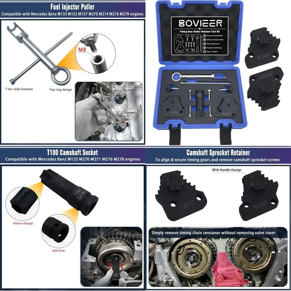 

Набор инструментов для фиксатора держателя ГРМ, совместимый с двигателями Mercedes Benz Maybach M276 M278, для снятия/установки распределительного вала A