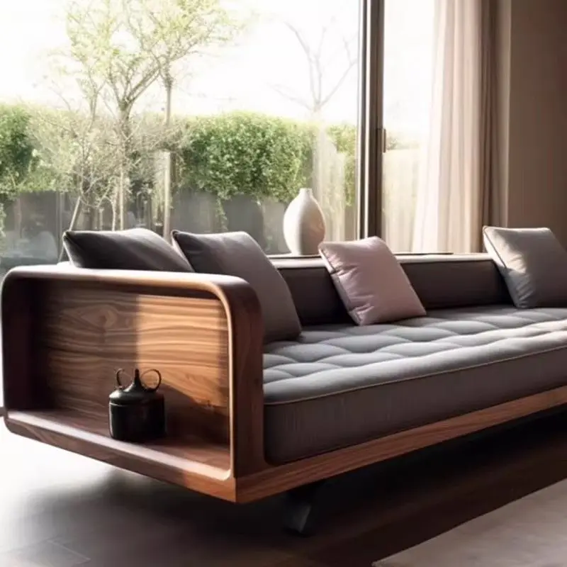 

New Chinese North American Black Walnut Arhat Bed Zen Superior Living Room Concubine Bed Hotel Homestay Office Tatami