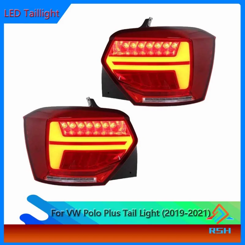 LED Tail Light Assembly For VW Volkswagen Polo Plus Customized Running Light Turn Signal Brake Reverse Plug And Play Accessories
