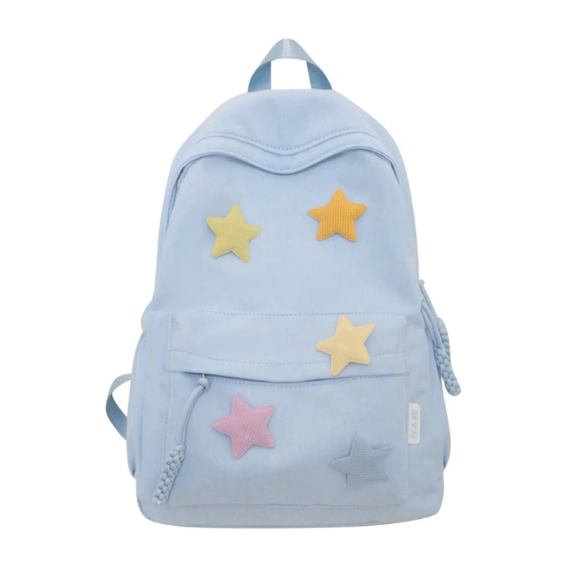 Trendy Star Patterned Book Bag Mochila para laptop para passeios escolares casuais