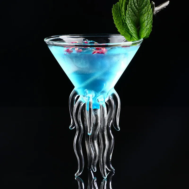 Kreative Persönlichkeit Mode Octopus Cocktail glas hohe Glasbar Ktv Party Design Sinn Trend Trinkglas Weins aftglas