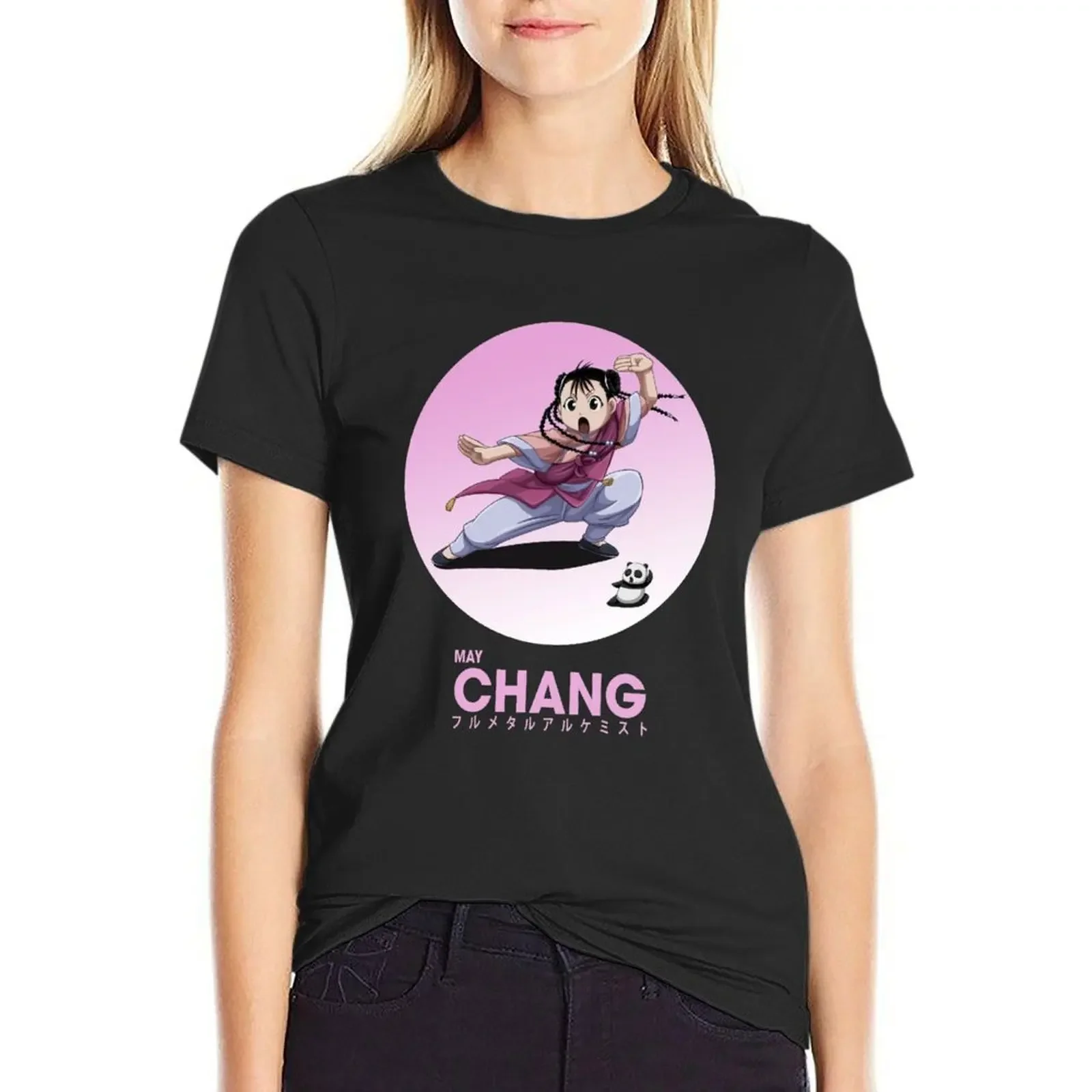 Camiseta Vintage Love Fullmetal Alchemist con personaje de Anime May Chang, camisetas personalizadas de talla grande, ropa de mujer coreana de anime