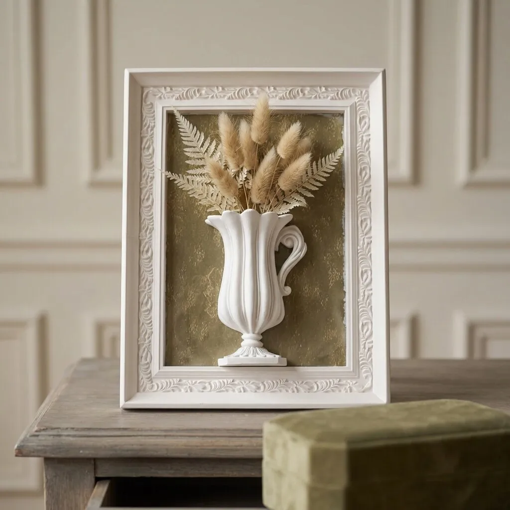 Artistic three-dimensional photo frame display stand, relief ornament, dried flower picture frame