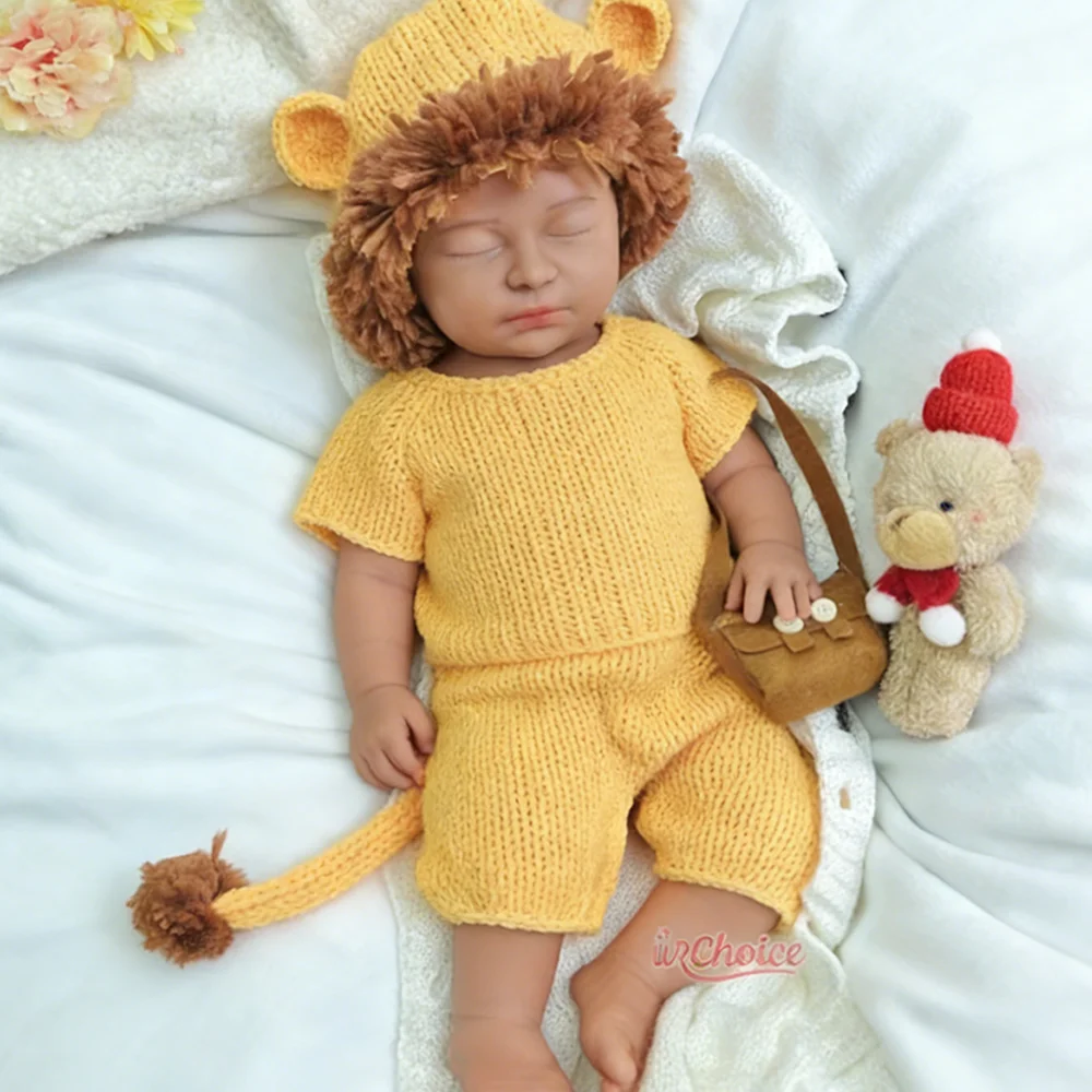 リアルな22インチフルシリコンリボーンドール、子供へのプレゼント、眠っている新生児の女の子、教育用小道具、コレクターのディスプレイ用